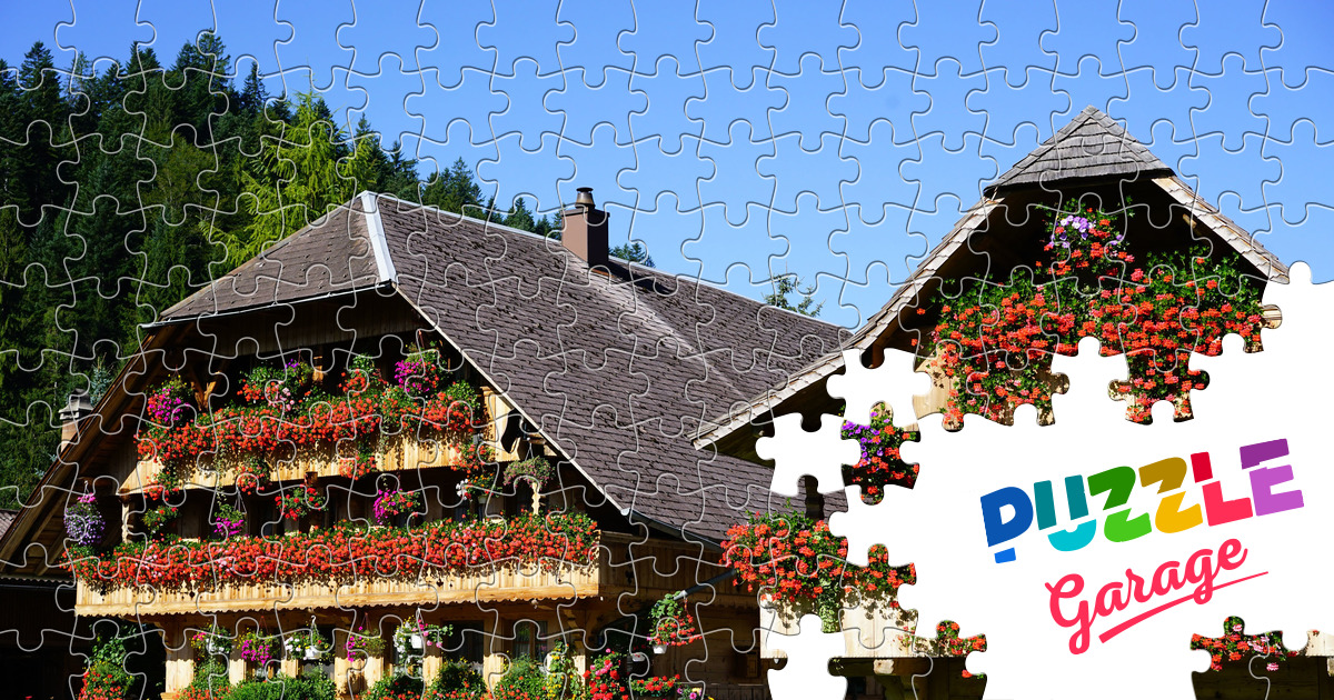 Flower houses Jigsaw Puzzle (Countries, Switzerland) Puzzle Garage