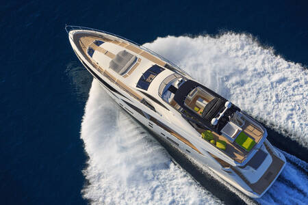 Top view of the yacht