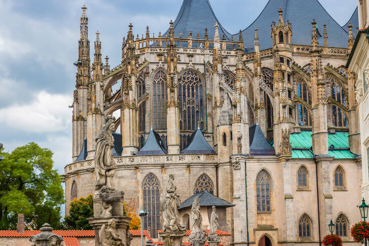 Facade of St. Barbara's Cathedral, Kutna Hora