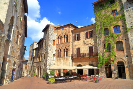 San Gimignano'daki Sokak