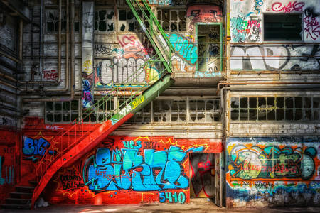 Graffiti in abandoned places