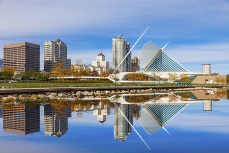 Udsigt over Milwaukees skyskrabere