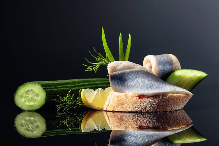 Předkrm se sleďovým filetem