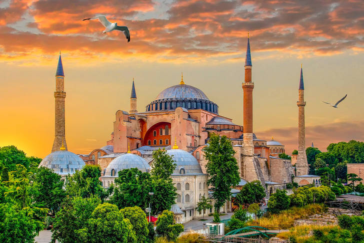 Hagia Sophia při západu slunce