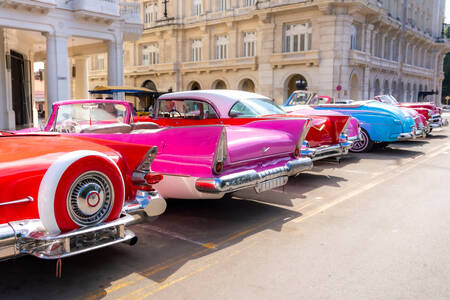 Multicolored retro convertibles