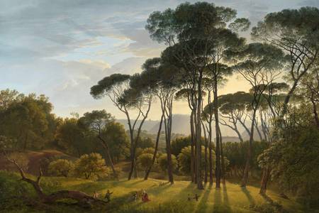 Hendrik Voogd: "Italian Landscape with Umbrella Pines"
