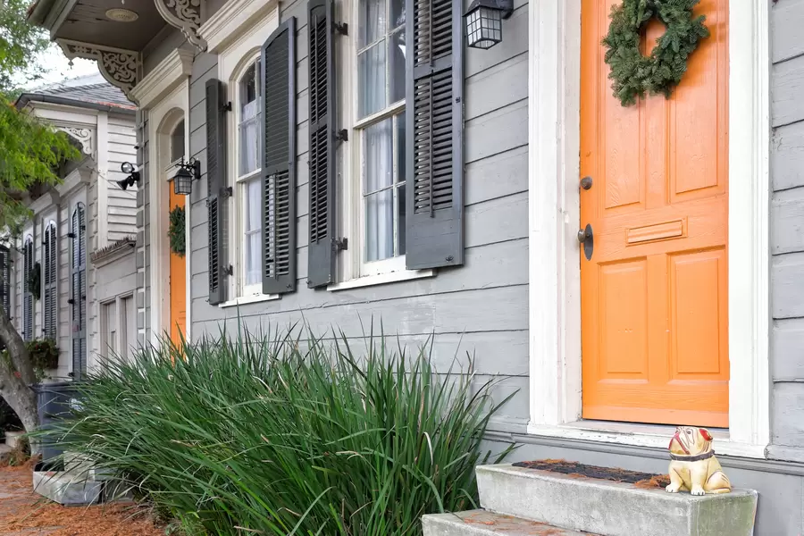 Huizen in de historische wijk van New Orleans