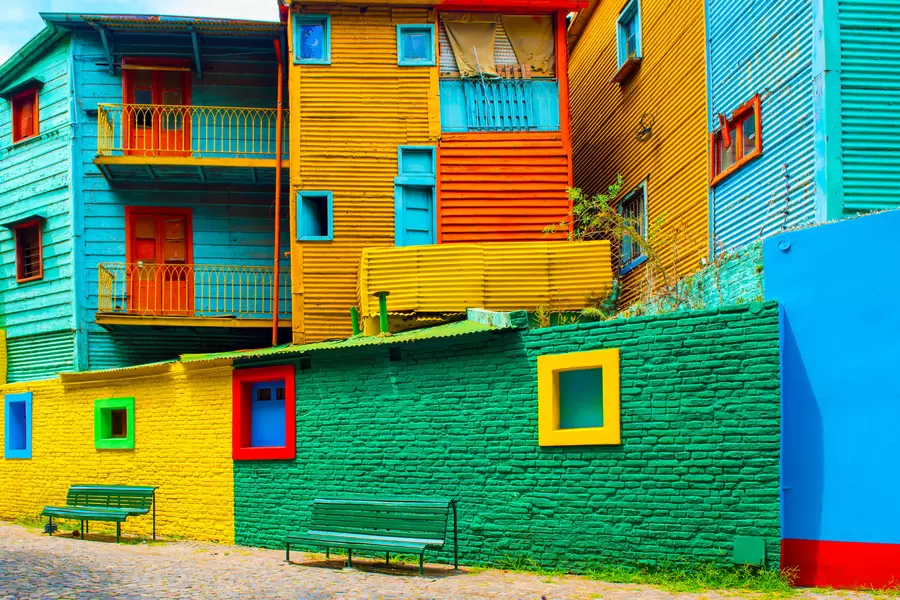 De fargerike husene i La Boca