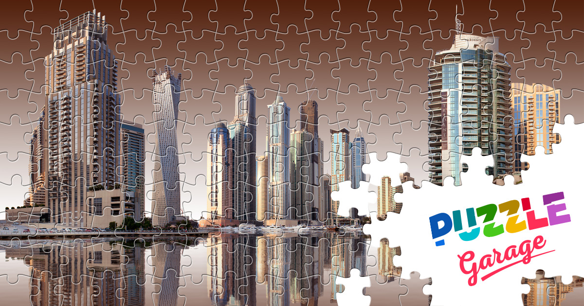 View of the Dubai area Jigsaw Puzzle (Countries, UAE) Puzzle Garage