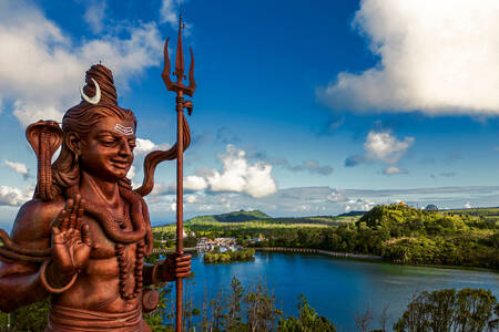 Shiva statue in Mauritius