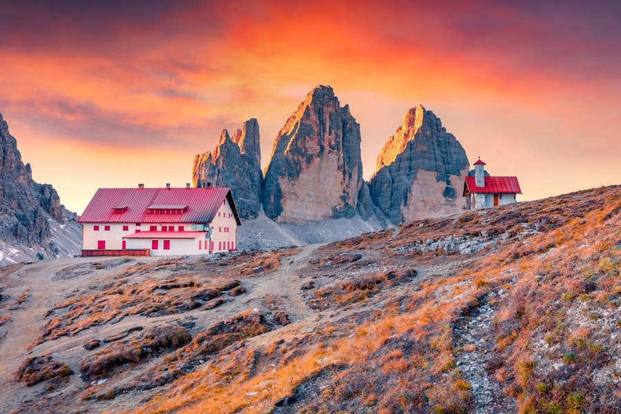 Vue des Tre Cime di Lavaredo