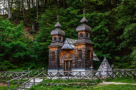 Ryska kapellet på Vršić i Slovenien