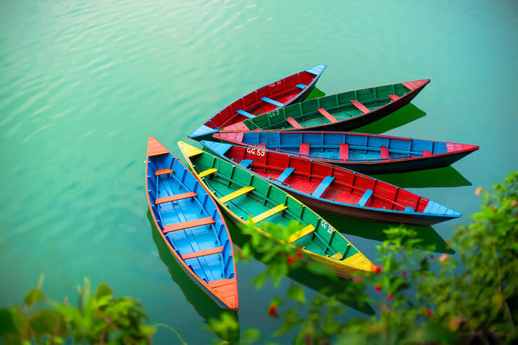 Bateaux colorés