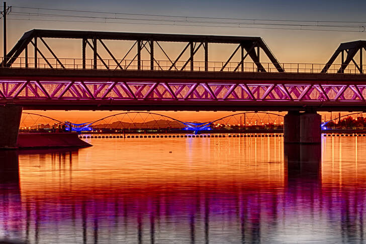 Bridges at sunset