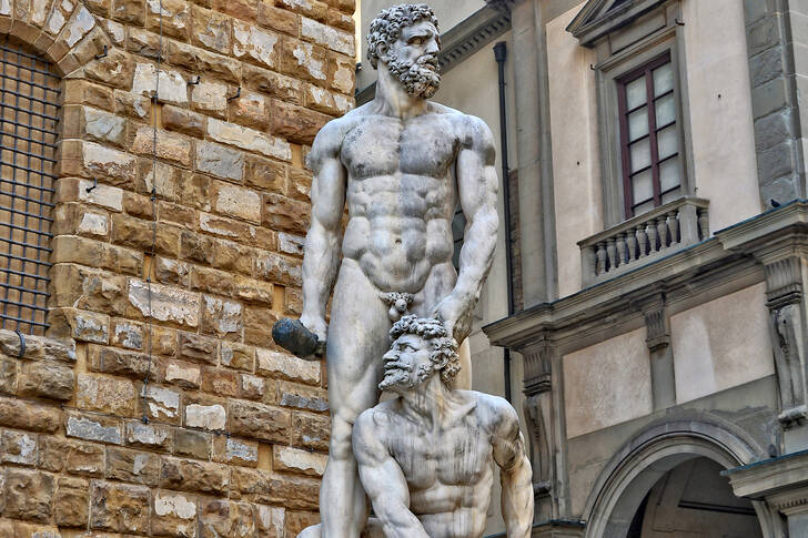 Sculpture "Hercules and Cacus" in Florence