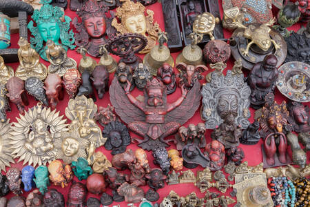 Items at a flea market in Kathmandu
