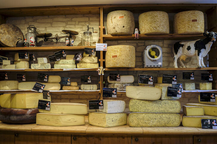Cheese shop window