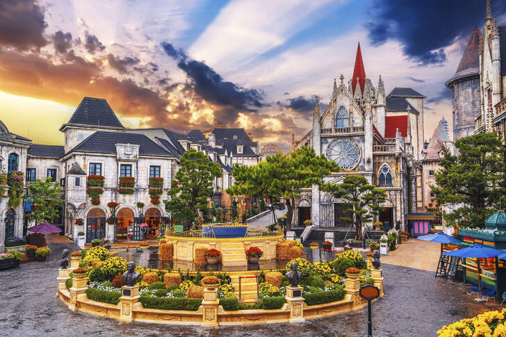Francouzská vesnice v parku Ba Na Hills
