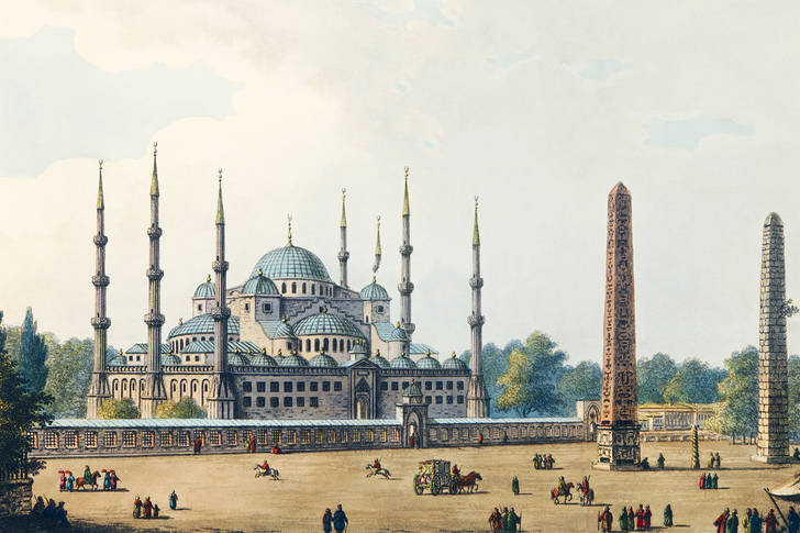 Luigi Mayer: "The Mosque of Sultan Ahmet"