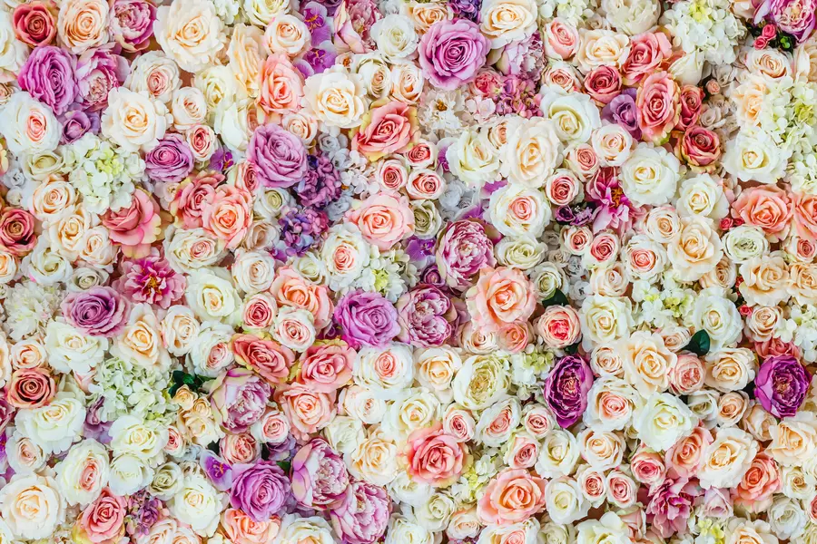 Fond de fleurs de mariage