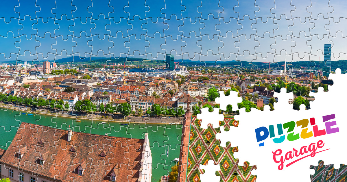 Basel Cathedral roofs Jigsaw Puzzle (Countries, Switzerland) | Puzzle ...
