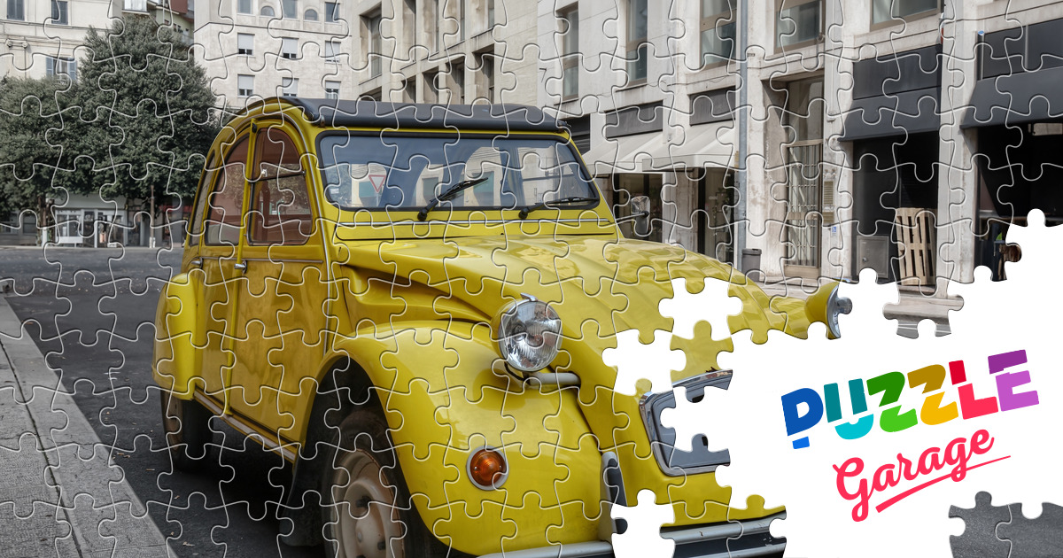 Retro car Jigsaw Puzzle (Technics, Auto) Puzzle Garage