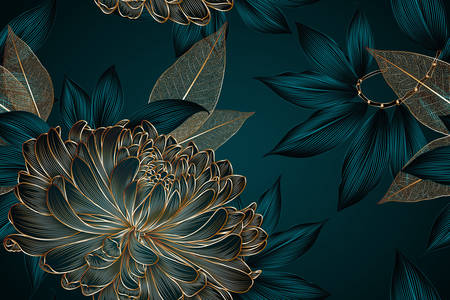 Chrysanthemum schilderij