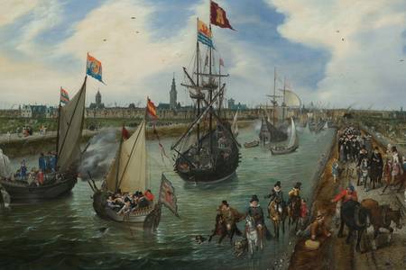 Adriaen van de Venne: "Gezicht op de Haven van Middelburg"