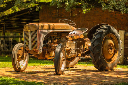 Old rustic tractor