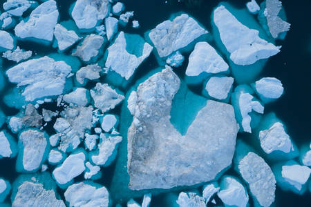 Pohľad zhora na ľadovce