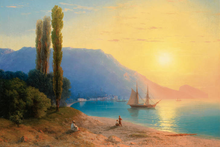 Ivan Aivazovsky : "Coucher de soleil sur Yalta"
