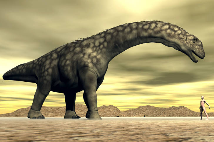 Argentinosaurus in the desert