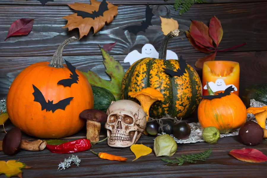 Komposisi labu Halloween
