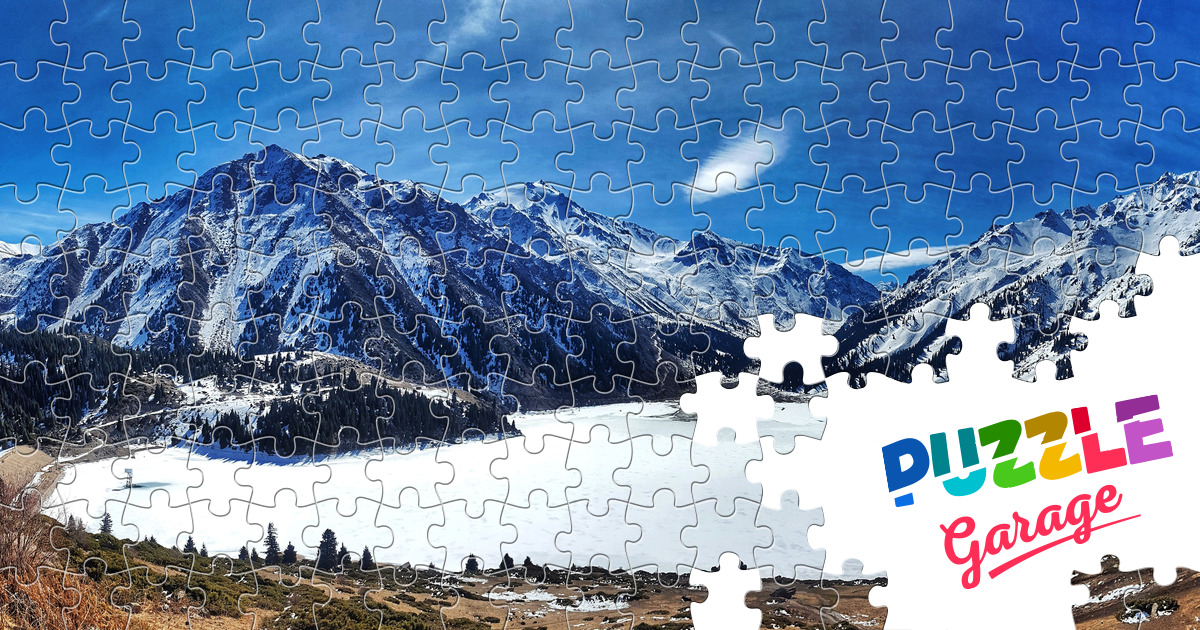 Frozen Big Almaty Lake Jigsaw Puzzle (Countries, Kazakhstan) | Puzzle ...