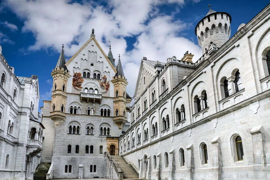 Binnenplaats van kasteel Neuschwanstein