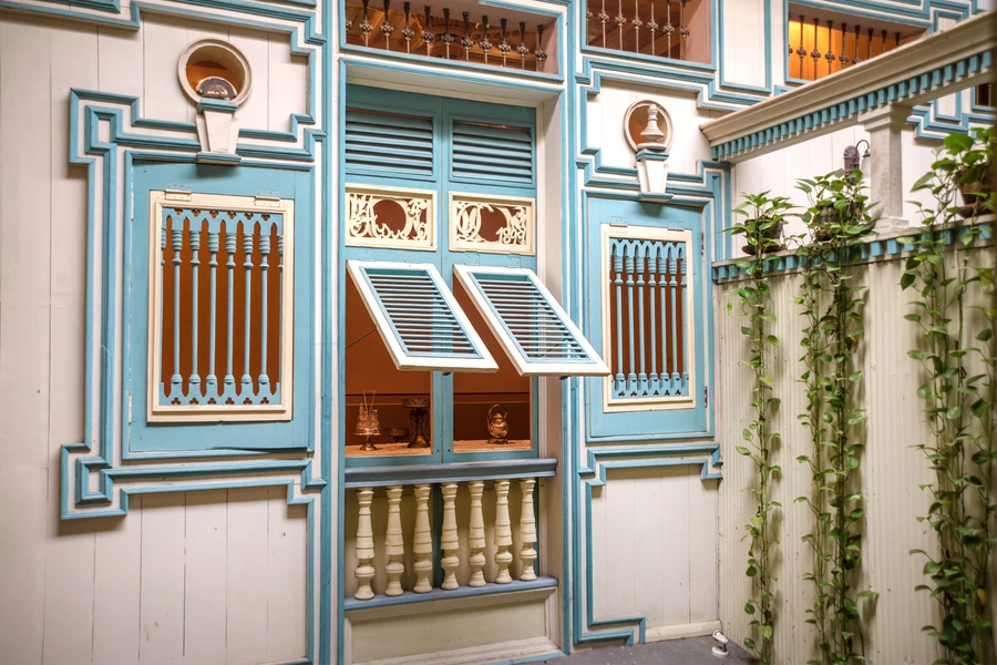 Fasad av ett gammalt hus i Guayaquil