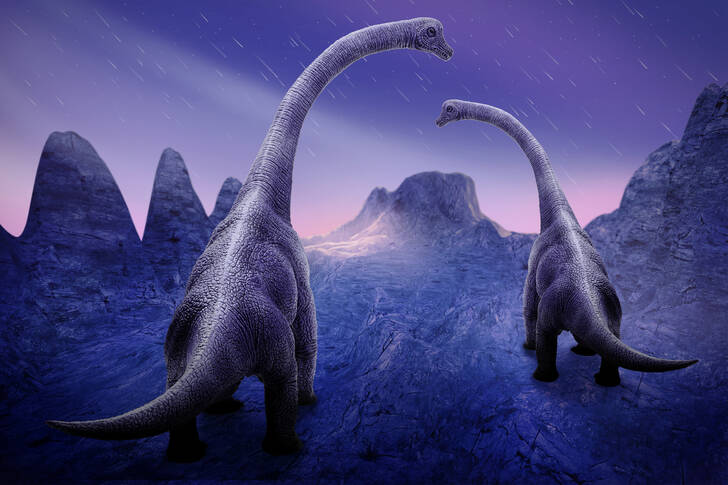 Ett par dinosaurier