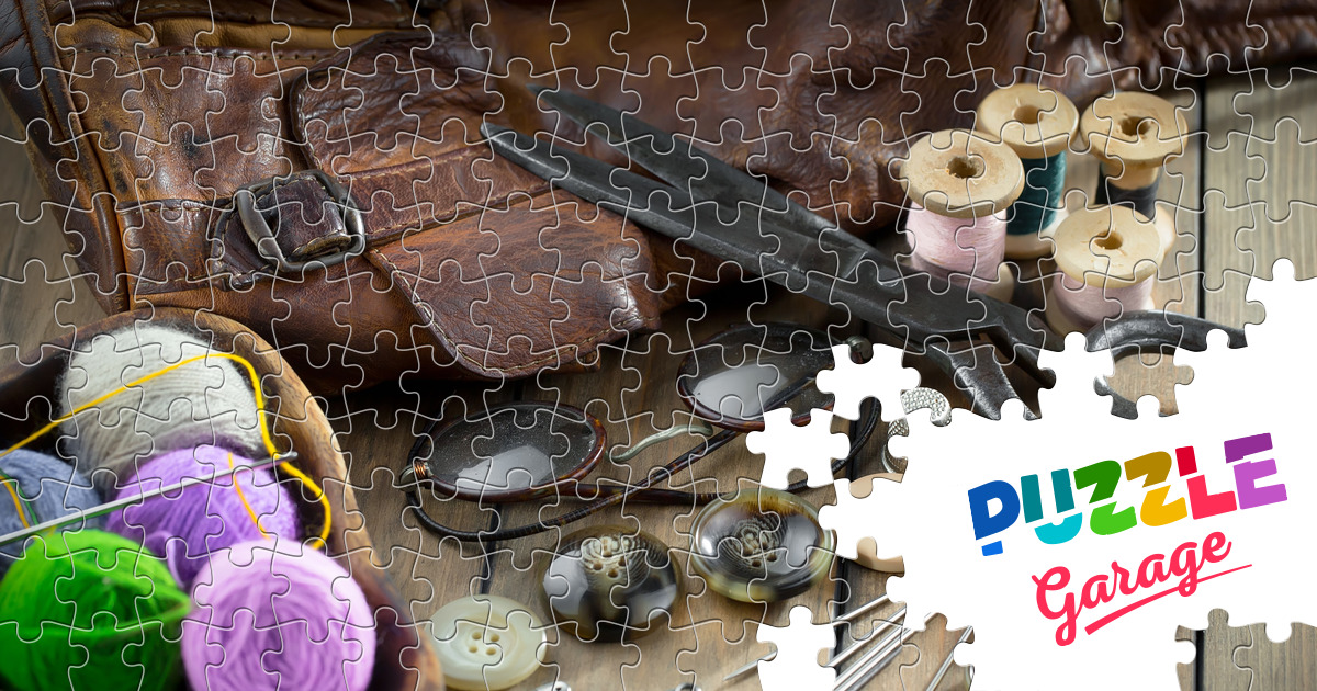 Threads, needles and scissors Jigsaw Puzzle (Home, Needlework) Puzzle