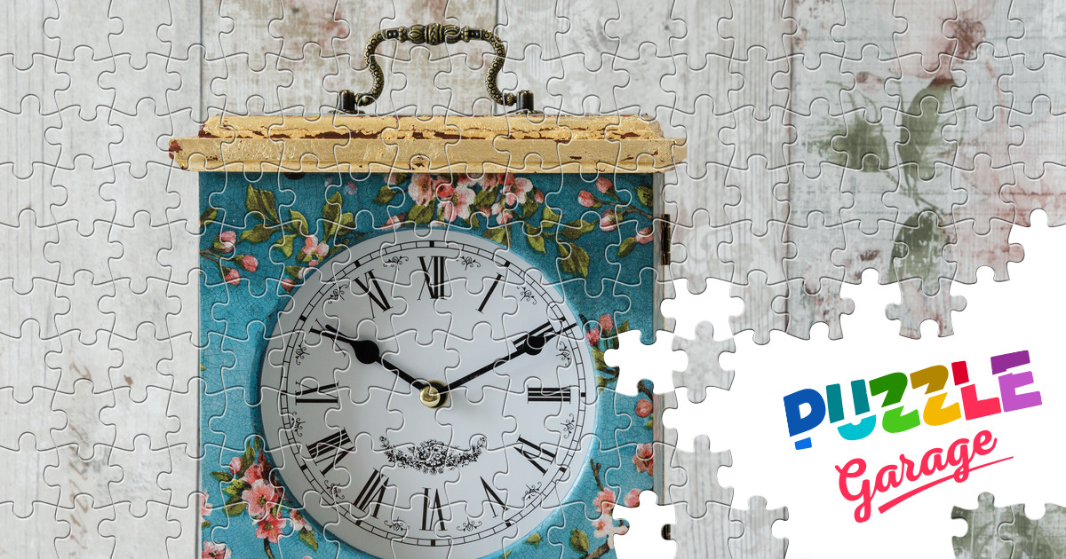 Clock made using decoupage technique Jigsaw Puzzle (Stuff, Watches