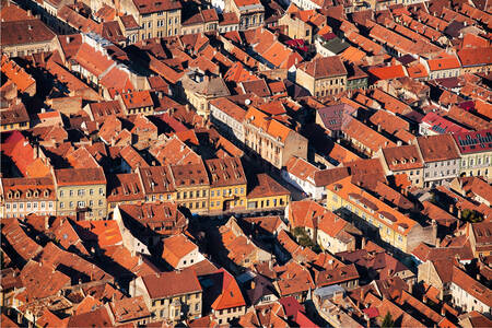 Roofs of city houses