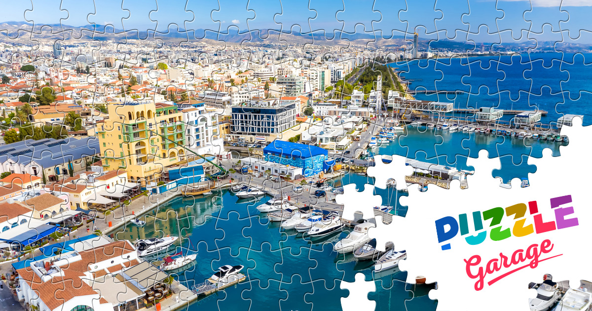 View of the Limassol marina Jigsaw Puzzle (Countries, Cyprus) Puzzle