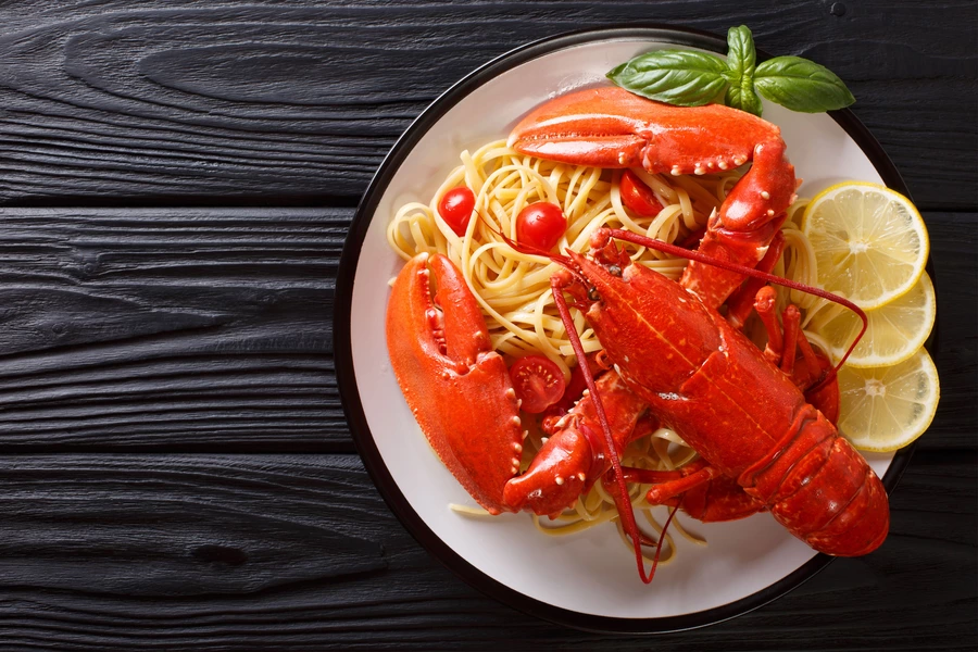 Spaghetti dengan lobster