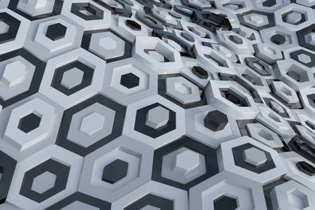 Abstrait hexagonal