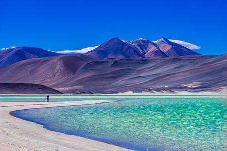 Blue Lagoon and Mountains
