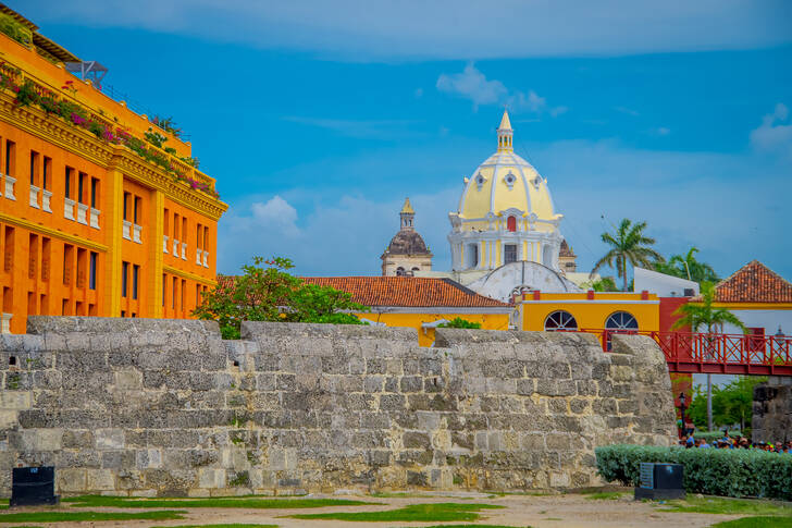 Stone wall in Cartagena