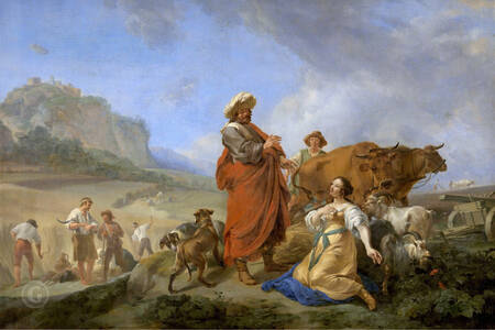 Nicolaes Pietersz. Berchem: Ruth en Boaz
