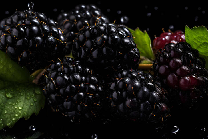 Close-up of blackberries