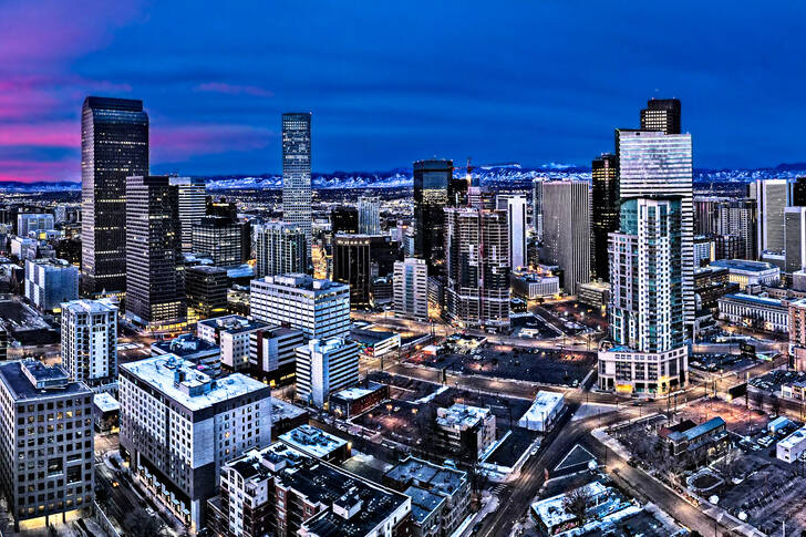 Skyskrabere i centrum af Denver