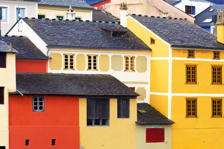 Házak Rinlo Ribadeo faluban