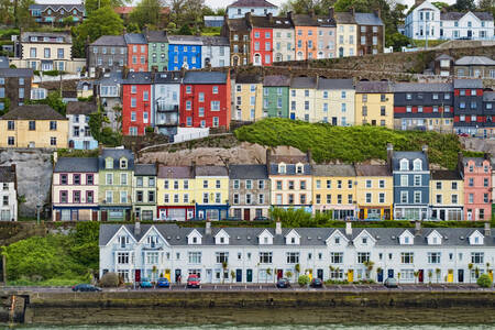 Colourful houses in Cobh, Ireland